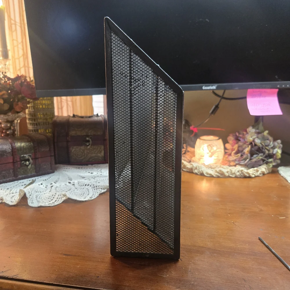 Sleek Brown Mesh File Organizer